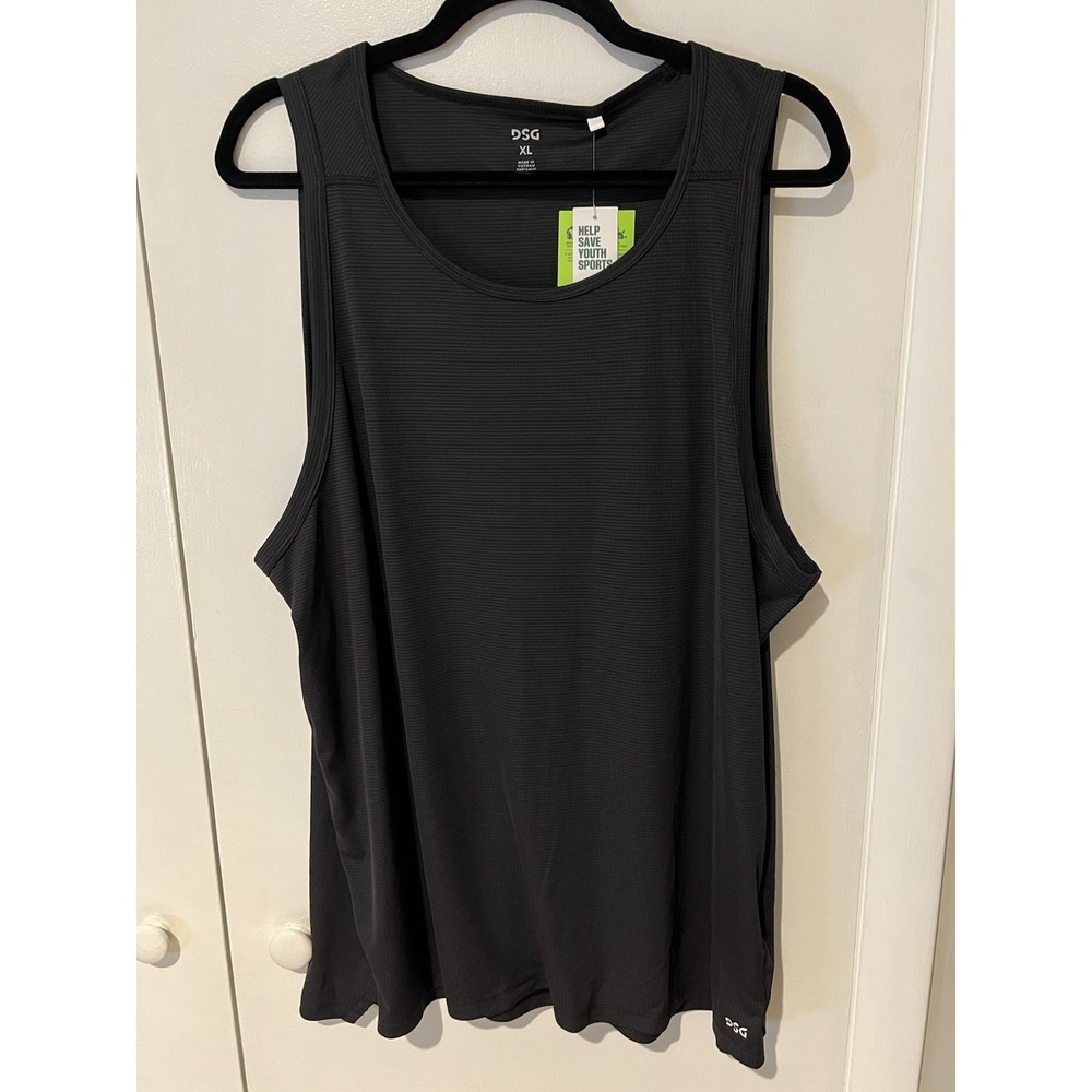 NWT DSG Men's Tank Top Pure‎ Black Size XL Running Training Gymwear Activewear